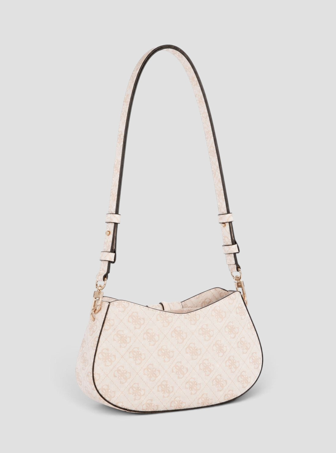 GUESS Womens Stone Logo Yvonne Mini Curved Shoulder Bag SG237873 Back View