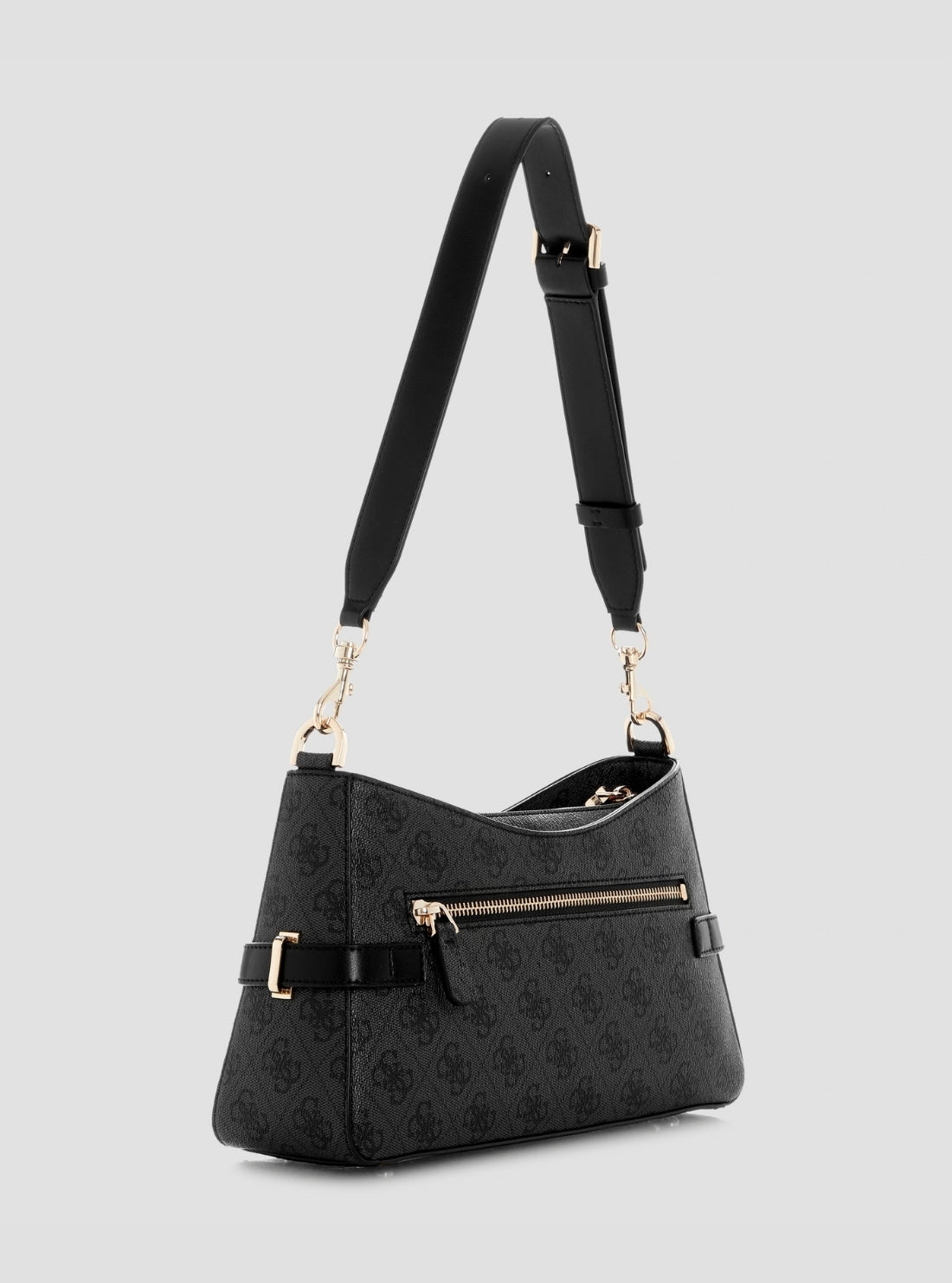 GUESS Womens Black Logo Cynthia Logo Shoulder Bag SG263018 Back View