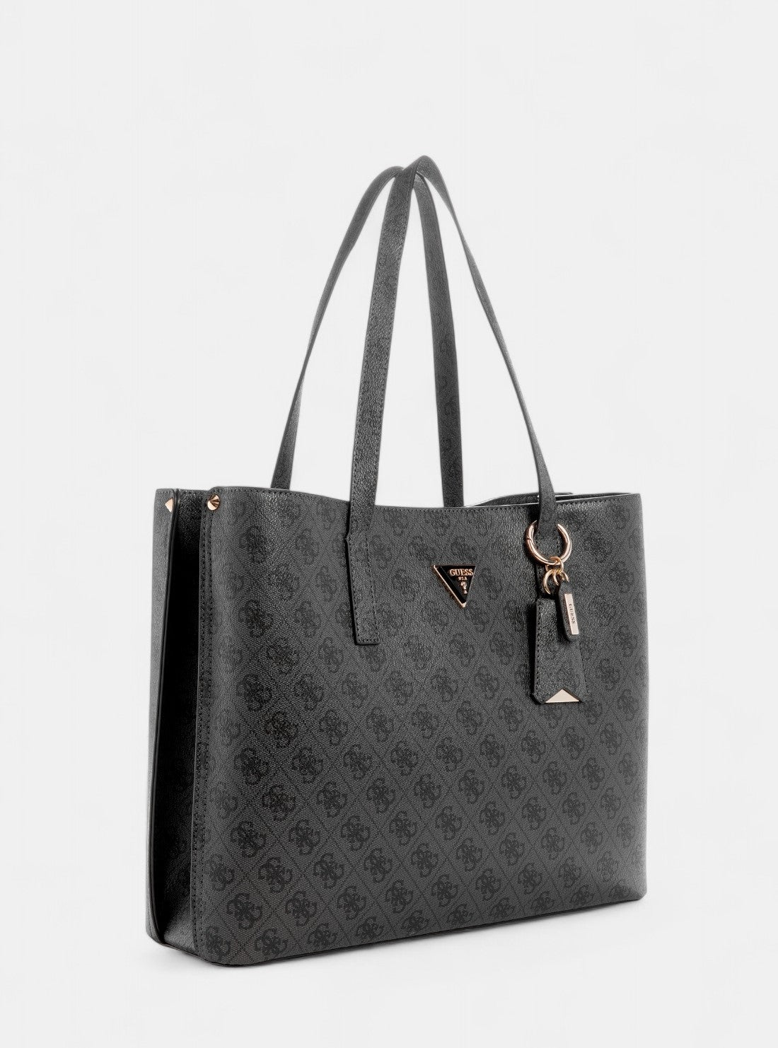 GUESS Womens Black Logo Meridian Girlfriend Tote Bag SG697423 Front Side View