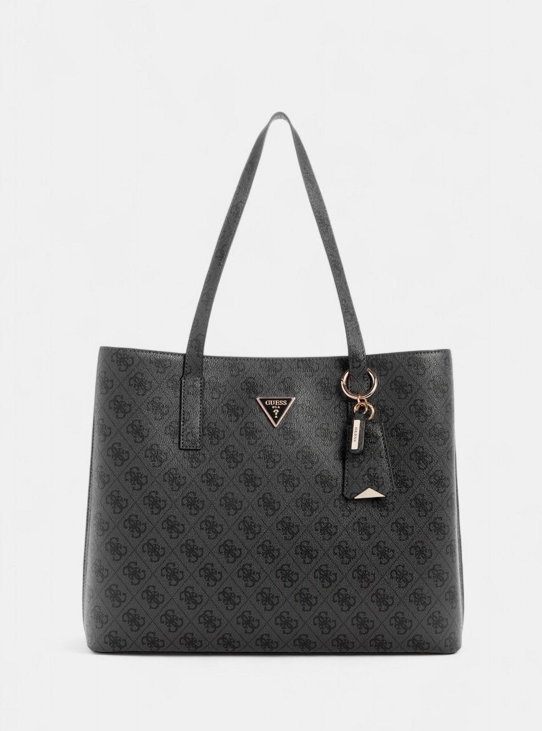 GUESS Womens Black Logo Meridian Girlfriend Tote Bag SG697423 Front View