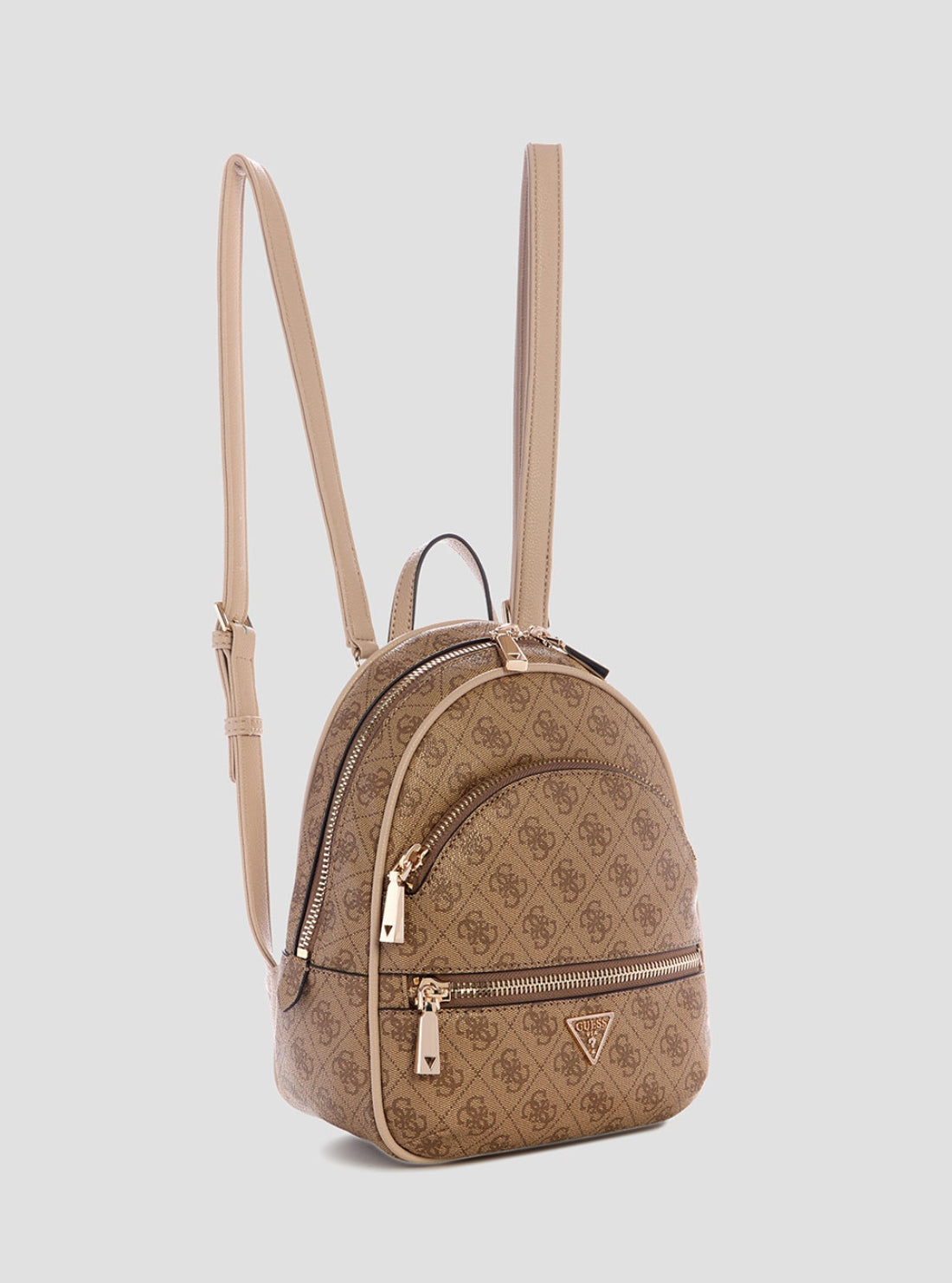 GUESS Womens Beige Logo Manhattan Backpack SG711832 Front Side View