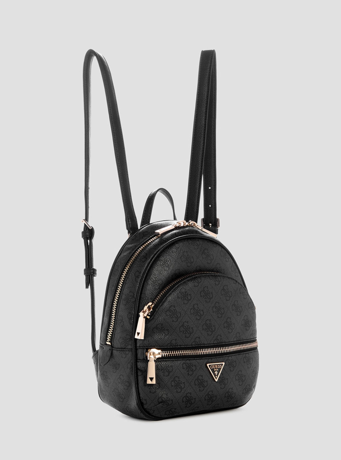 GUESS Womens Black Logo Manhattan Backpack SG711832 Front Side View2