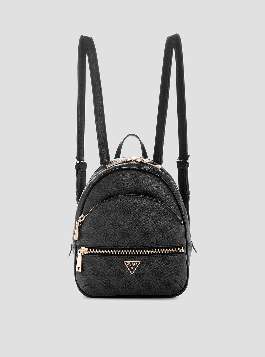 GUESS Womens Black Logo Manhattan Backpack SG711832 Front View