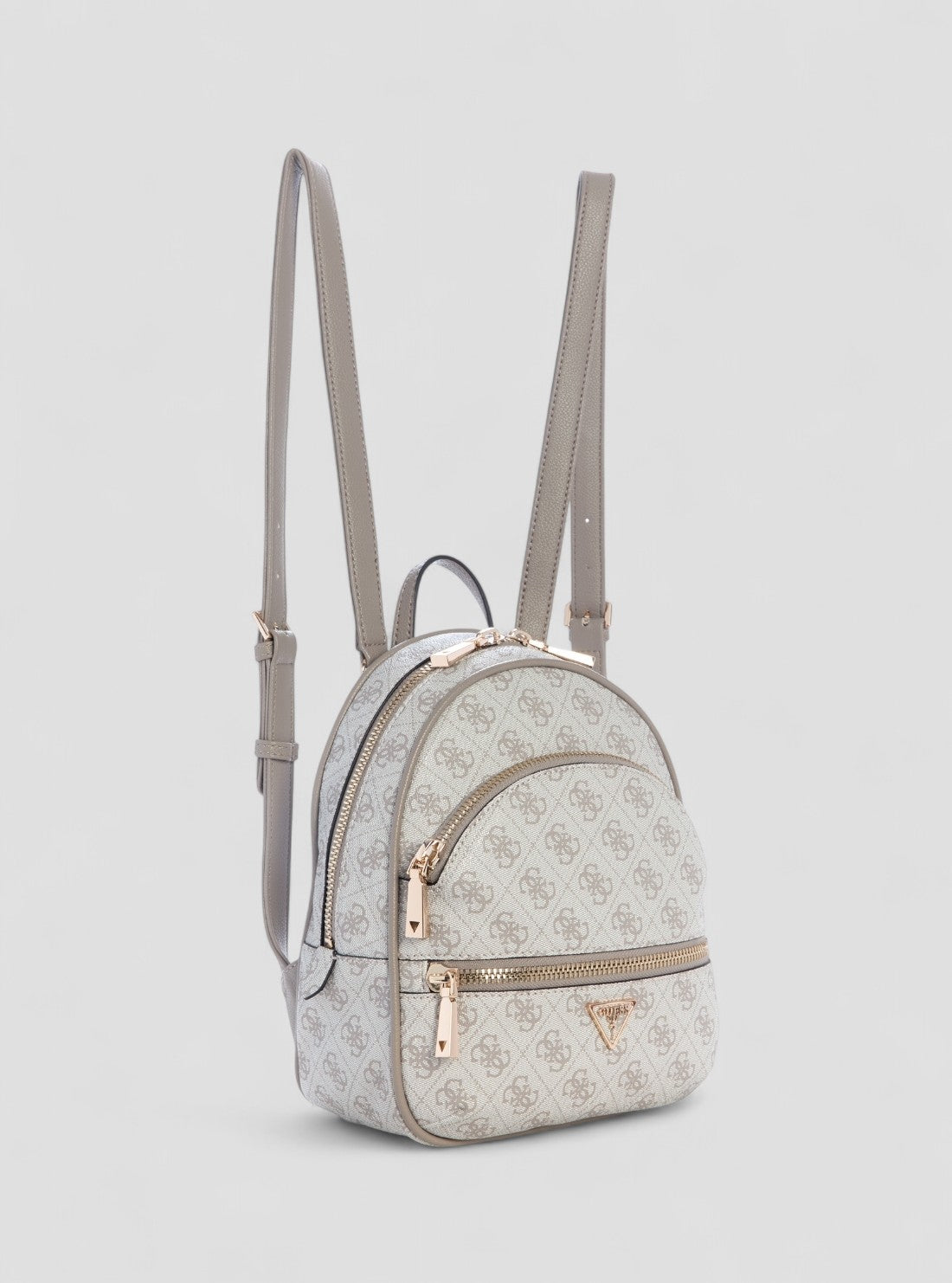 GUESS Womens Grey Logo Manhattan Backpack SG711832 Front Side View