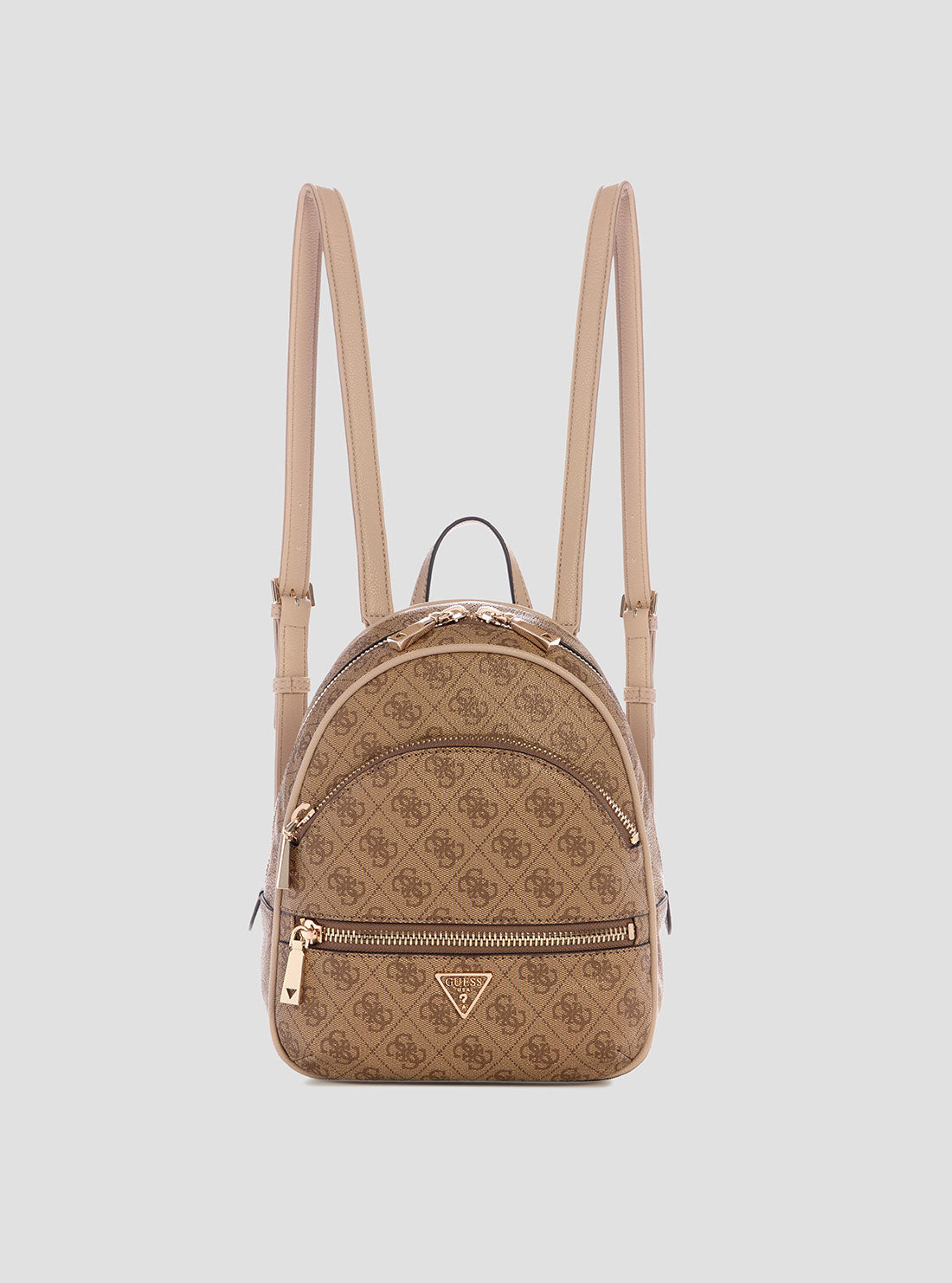 Beige Logo Manhattan Backpack