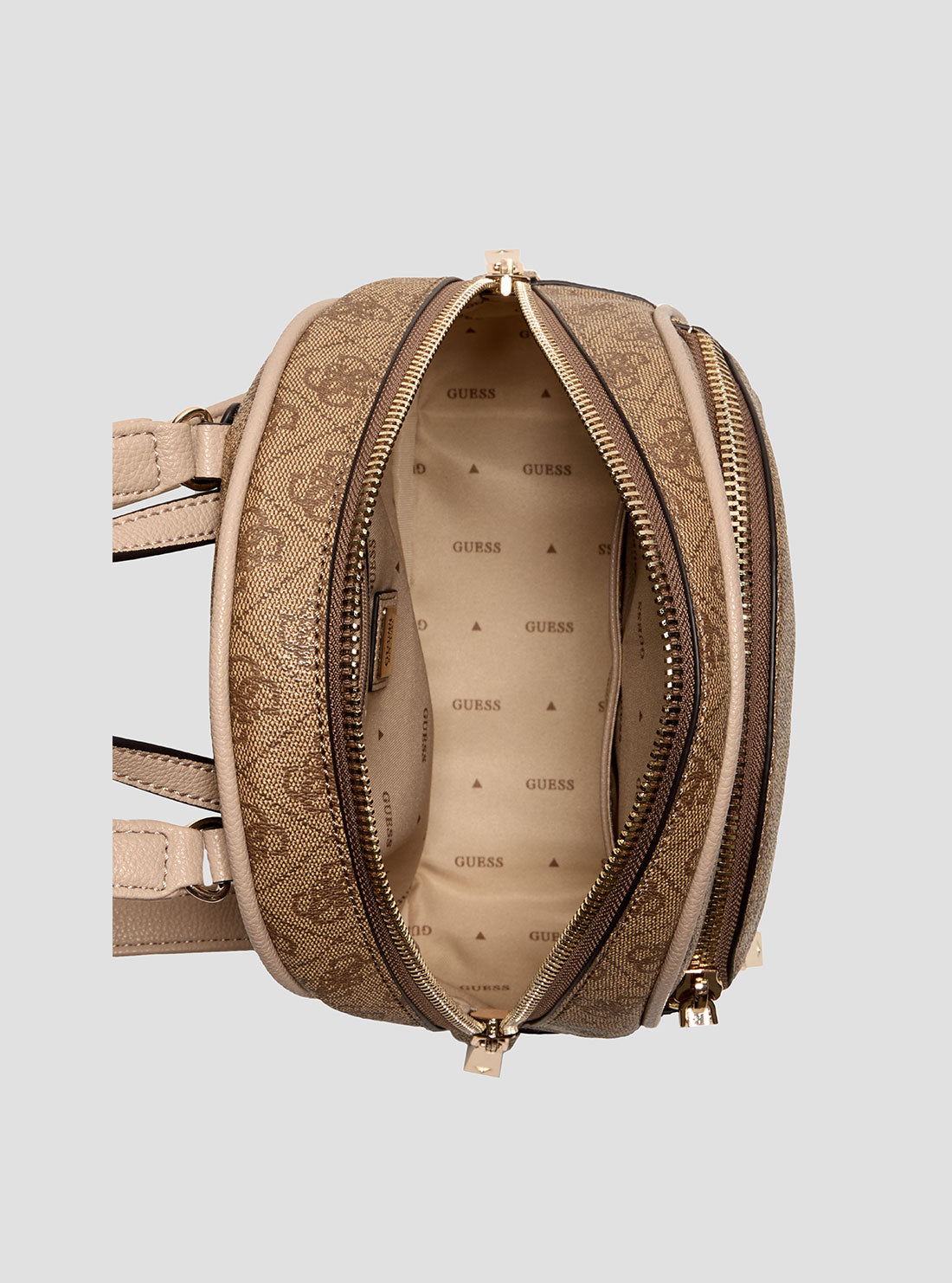 Beige Logo Manhattan Backpack