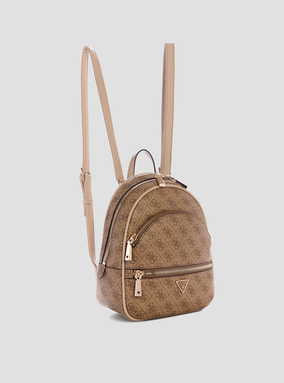 Beige Logo Manhattan Backpack