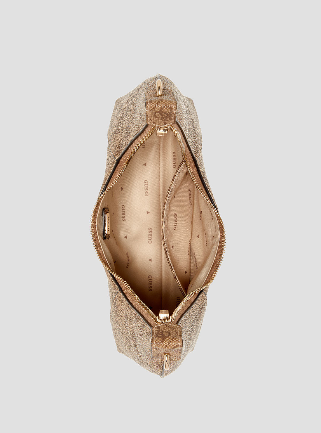 Beige Logo Calista Shoulder Bag