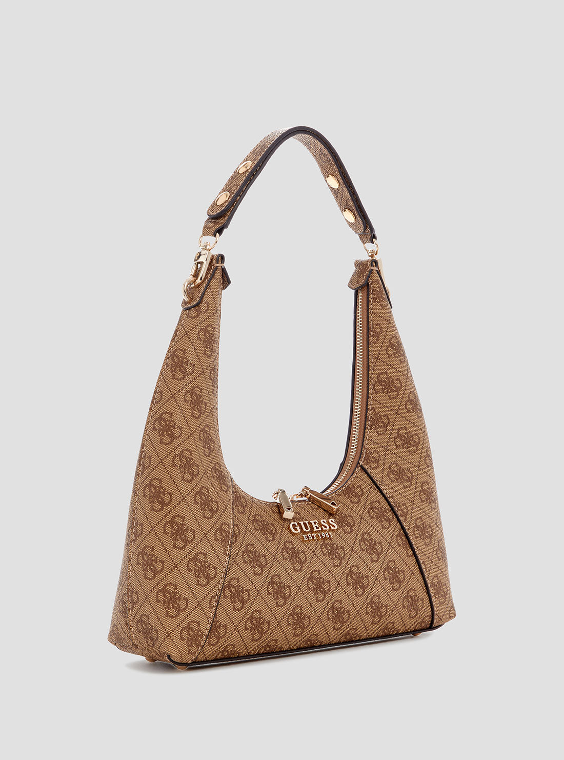 Beige Logo Calista Shoulder Bag