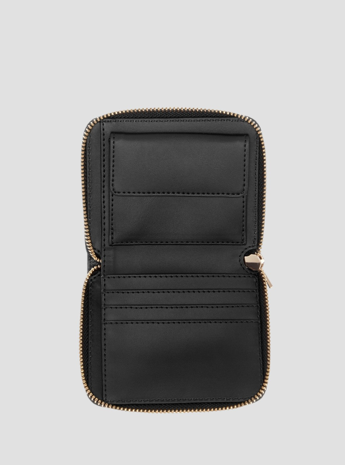 GUESS Womens Black Logo Laurel Small Zip Around Wallet SG7459137 Inside View