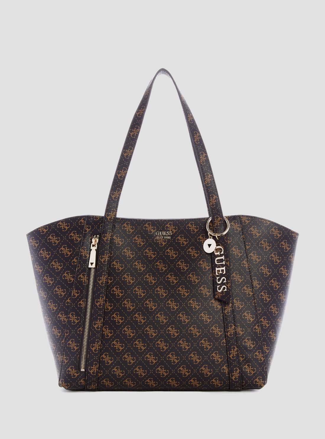 GUESS Women's Brown Logo Naya Tote Bag SG788124BRO Front View