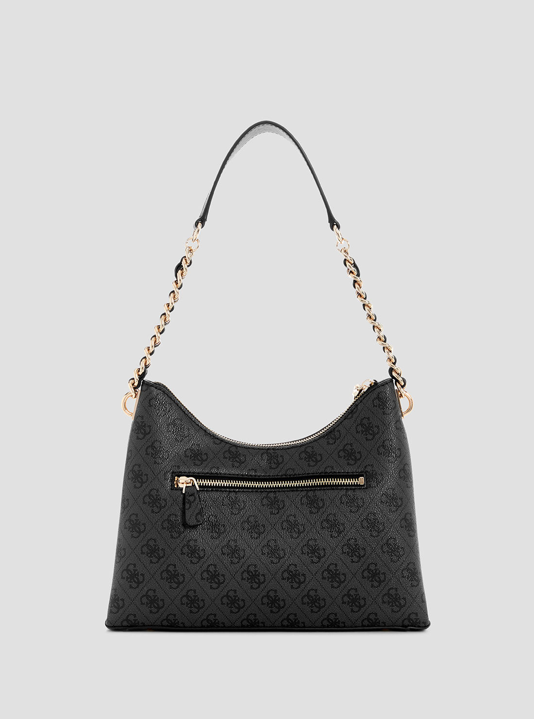Black Logo Izzy Shoulder Bag