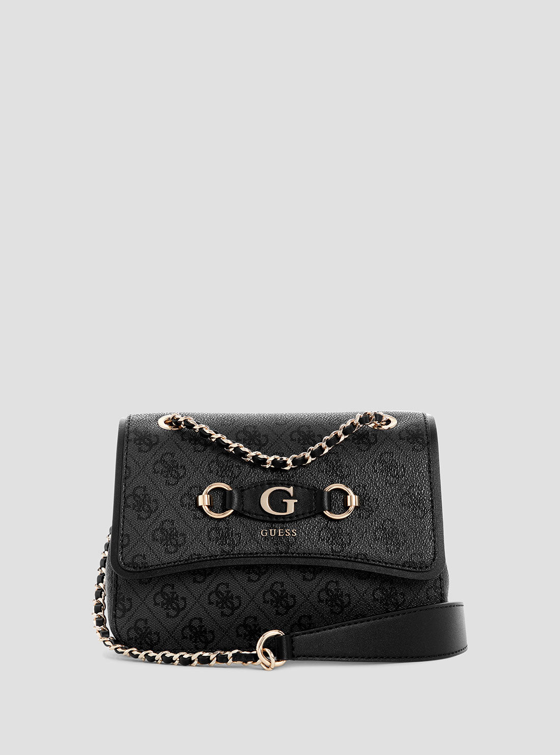 Black Logo Izzy Crossbody Bag