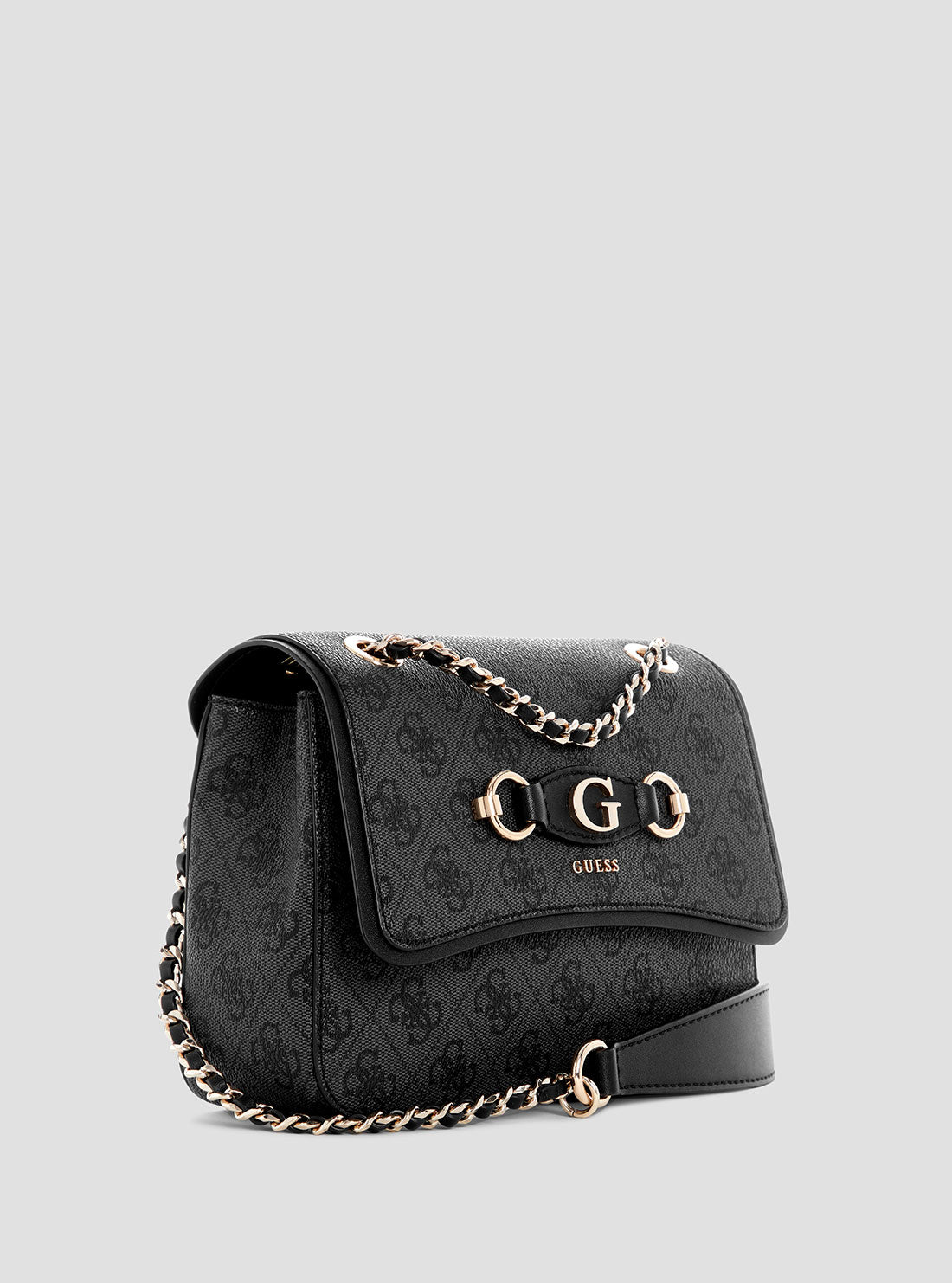 Black Logo Izzy Crossbody Bag