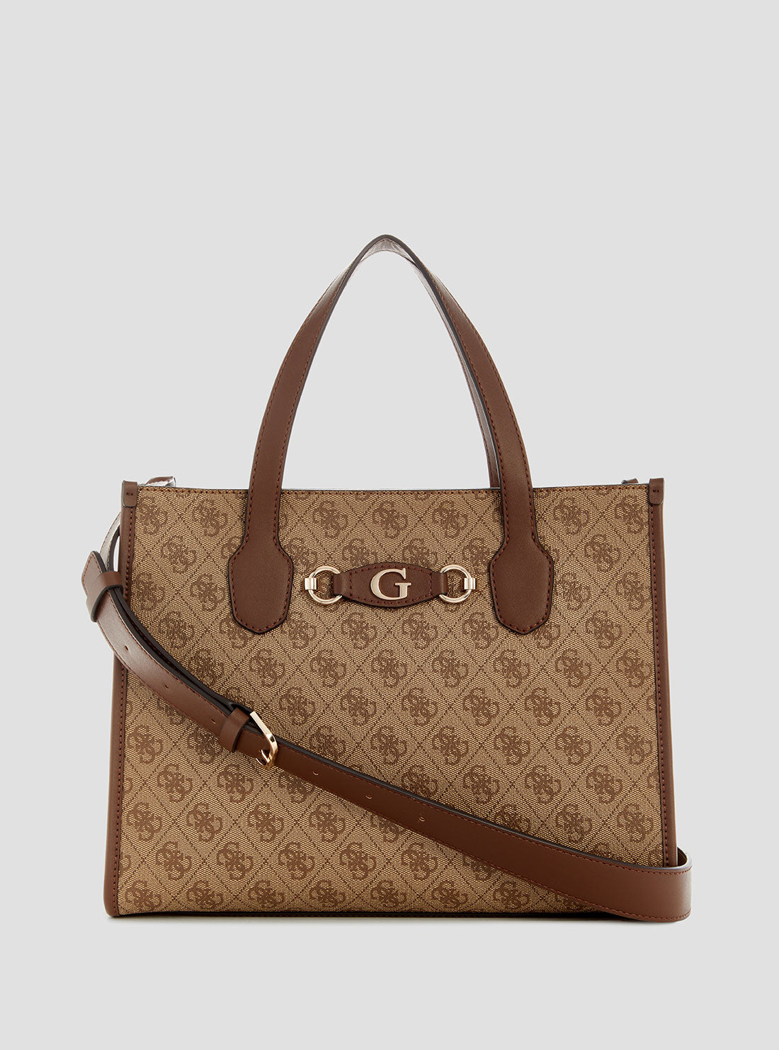 Brown Logo Izzy 2 Tote Bag