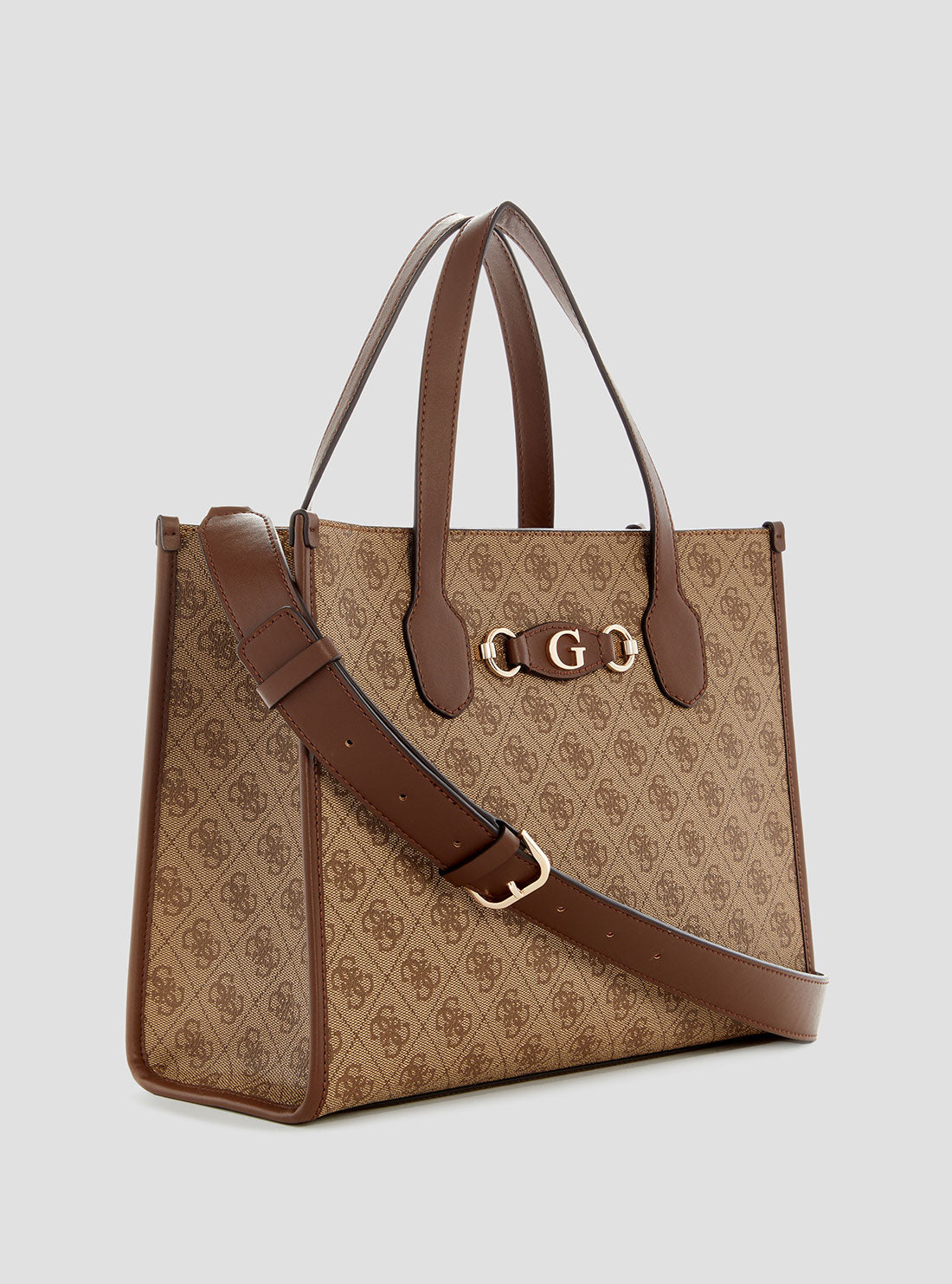 Brown Logo Izzy 2 Tote Bag