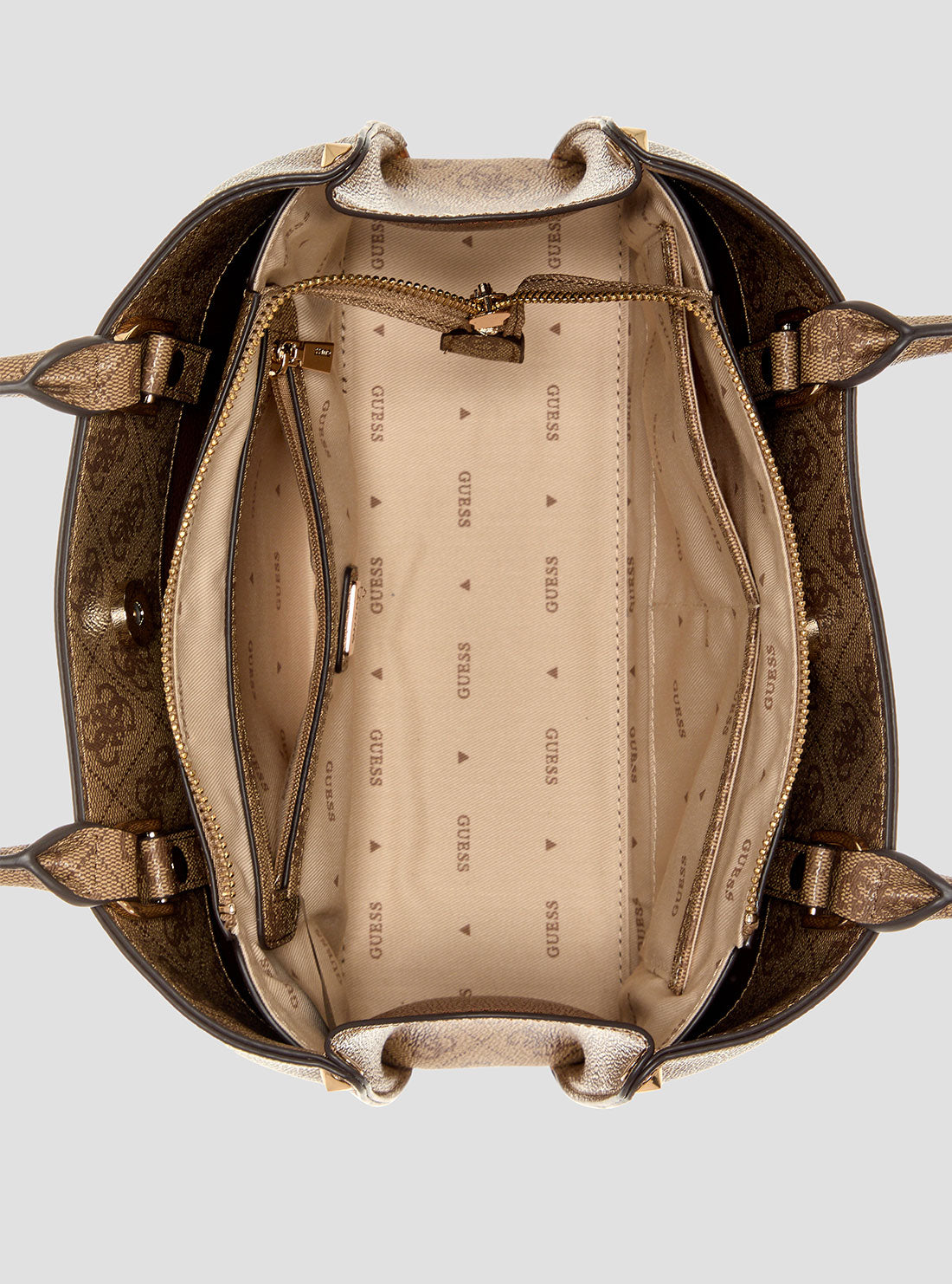 Brown Logo Meridian Satchel Bag