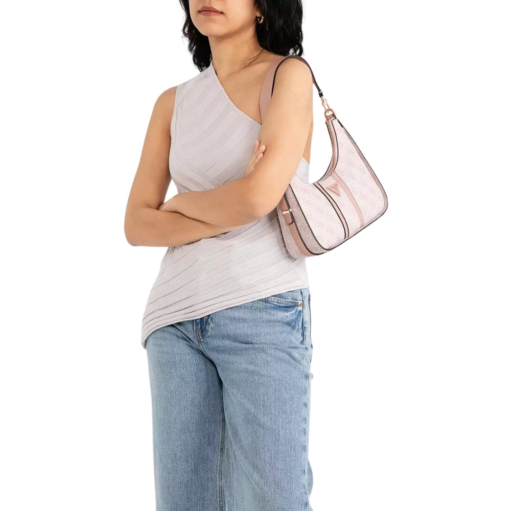 Pink Noreen Top Zip Shoulder Bag
