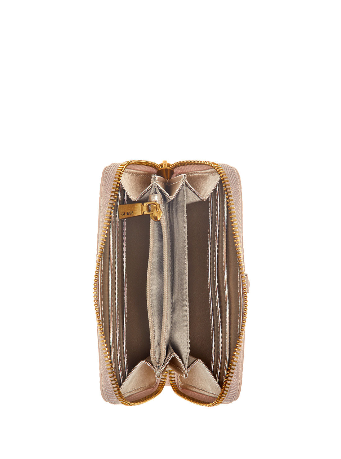 GUESS Brown Logo Noreen Medium Wallet inside view