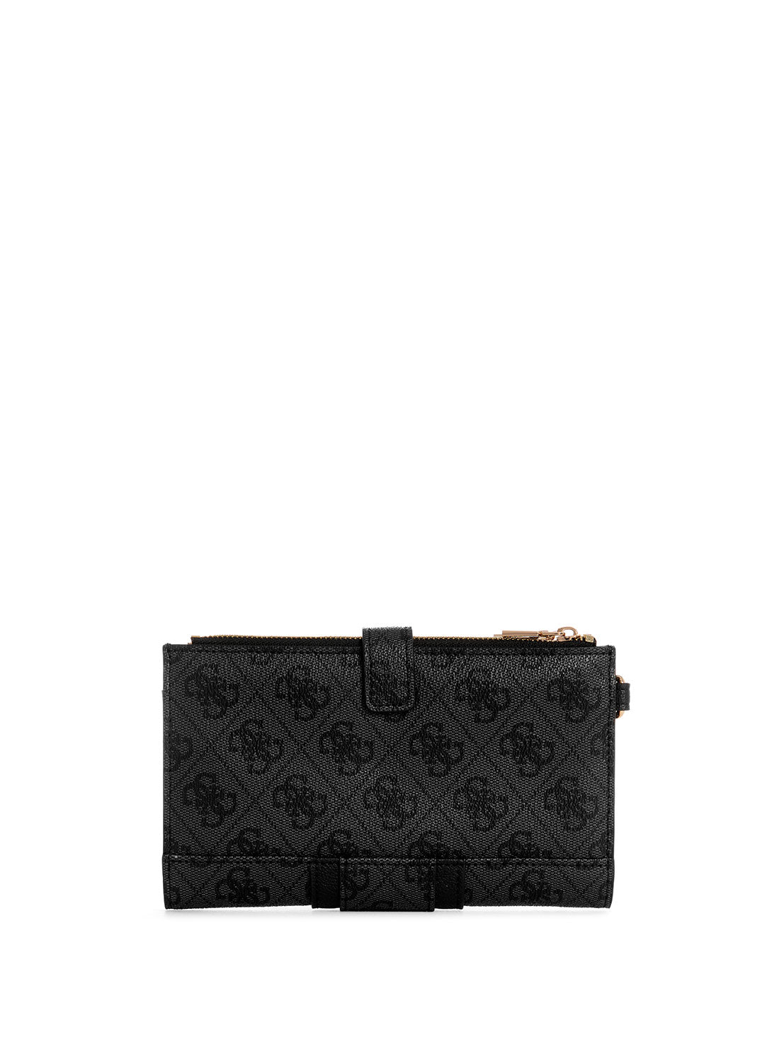 GUESS Black Logo Noreen Double Zip Wallet back view