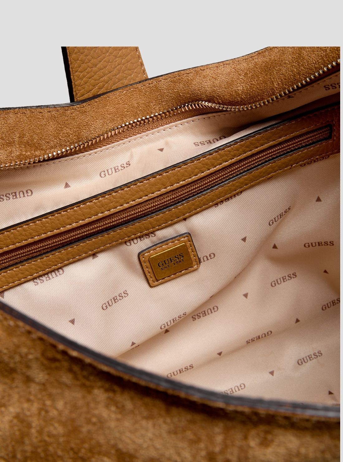 GUESS Womens Tan Camden Shoulder Bag SG930818 Detail View