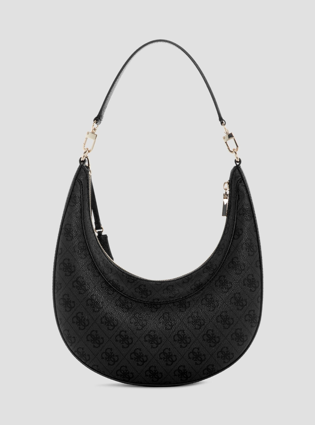 GUESS Womens Black Logo Lindsey Hobo Bag SG974901 Back View