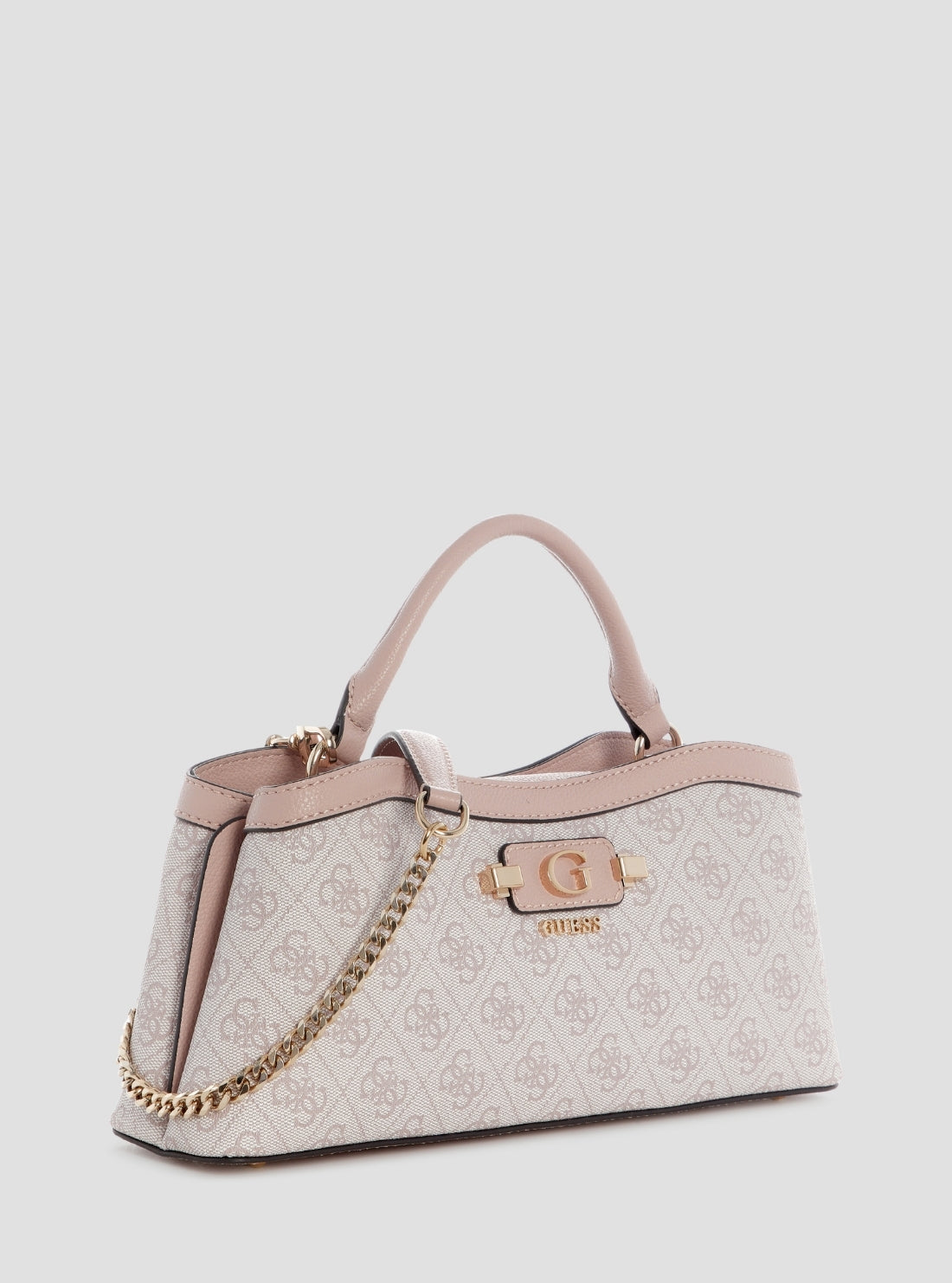 GUESS Womens Orchid Logo Lindsey Compartment Satchel Bag SG974905 Side View