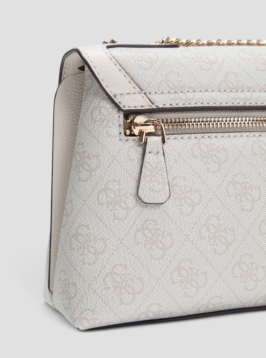GUESS Womens Bone Logo Lindsey Convertible Crossbody Flap Bag SG974921 Detail View