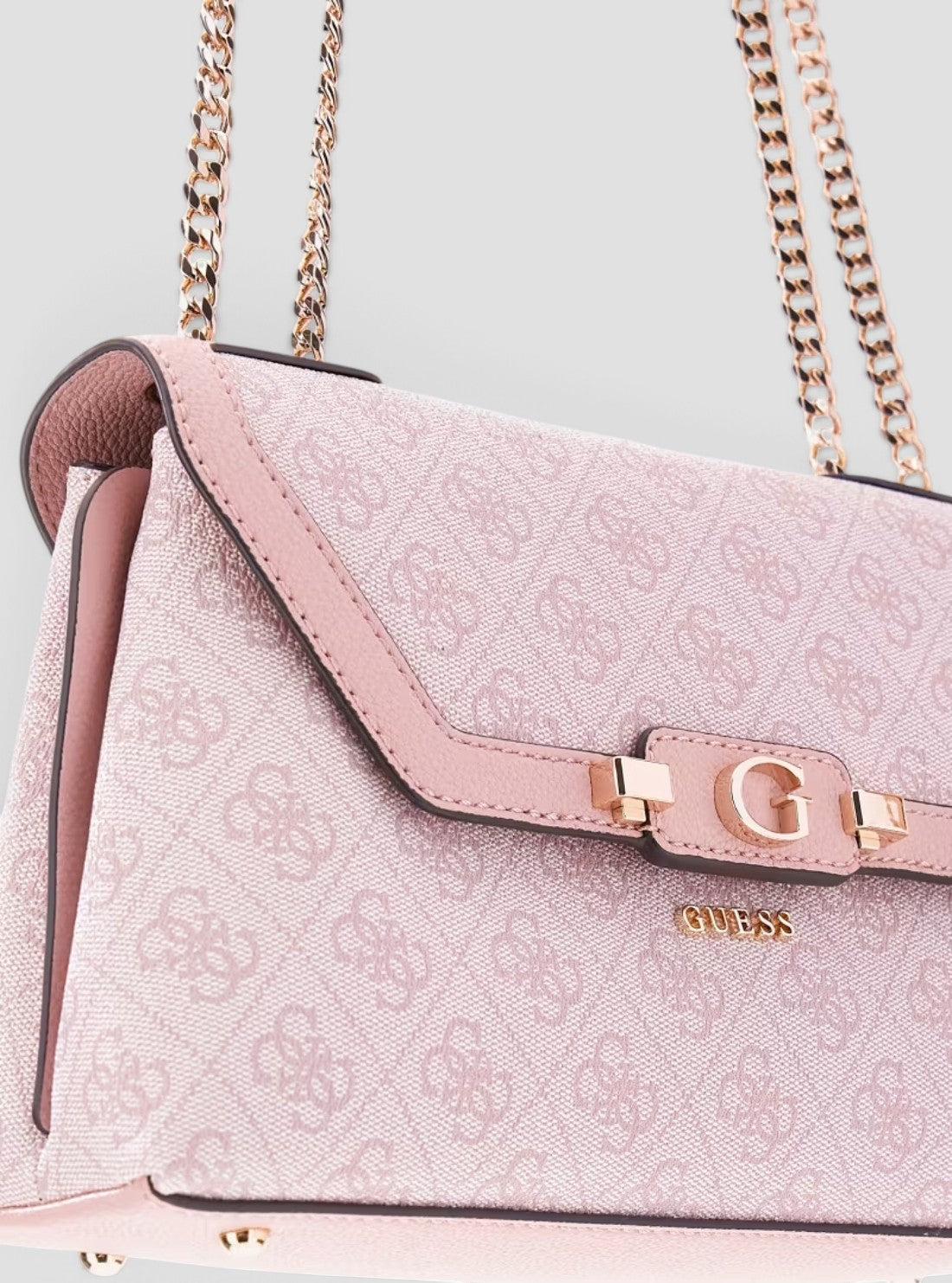 GUESS Womens Pink Logo Lindsey Crossbody Flap Bag SG9749210 Detail View
