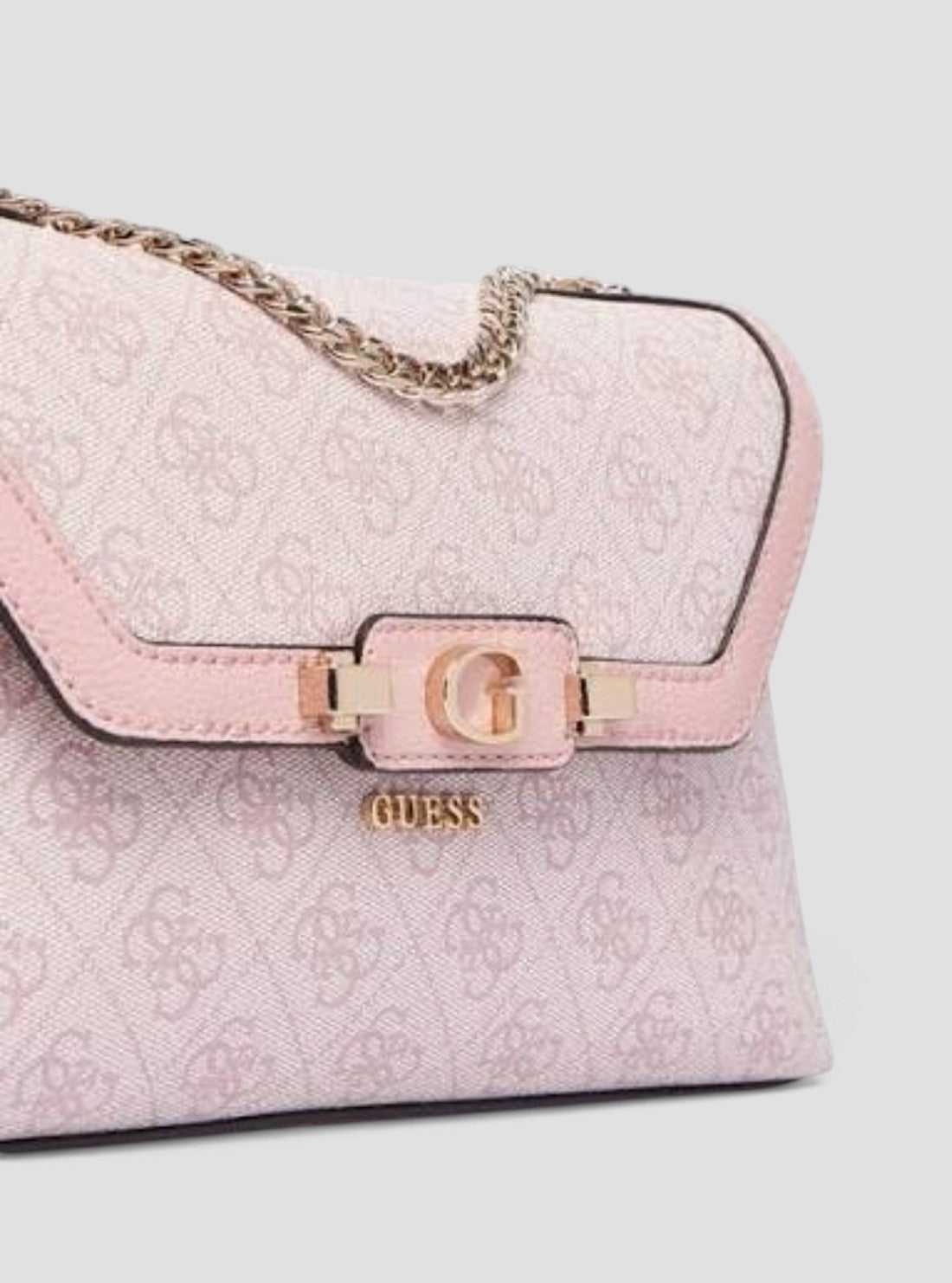 GUESS Womens Pink Logo Lindsey Crossbody Flap Bag SG9749210 Detail View