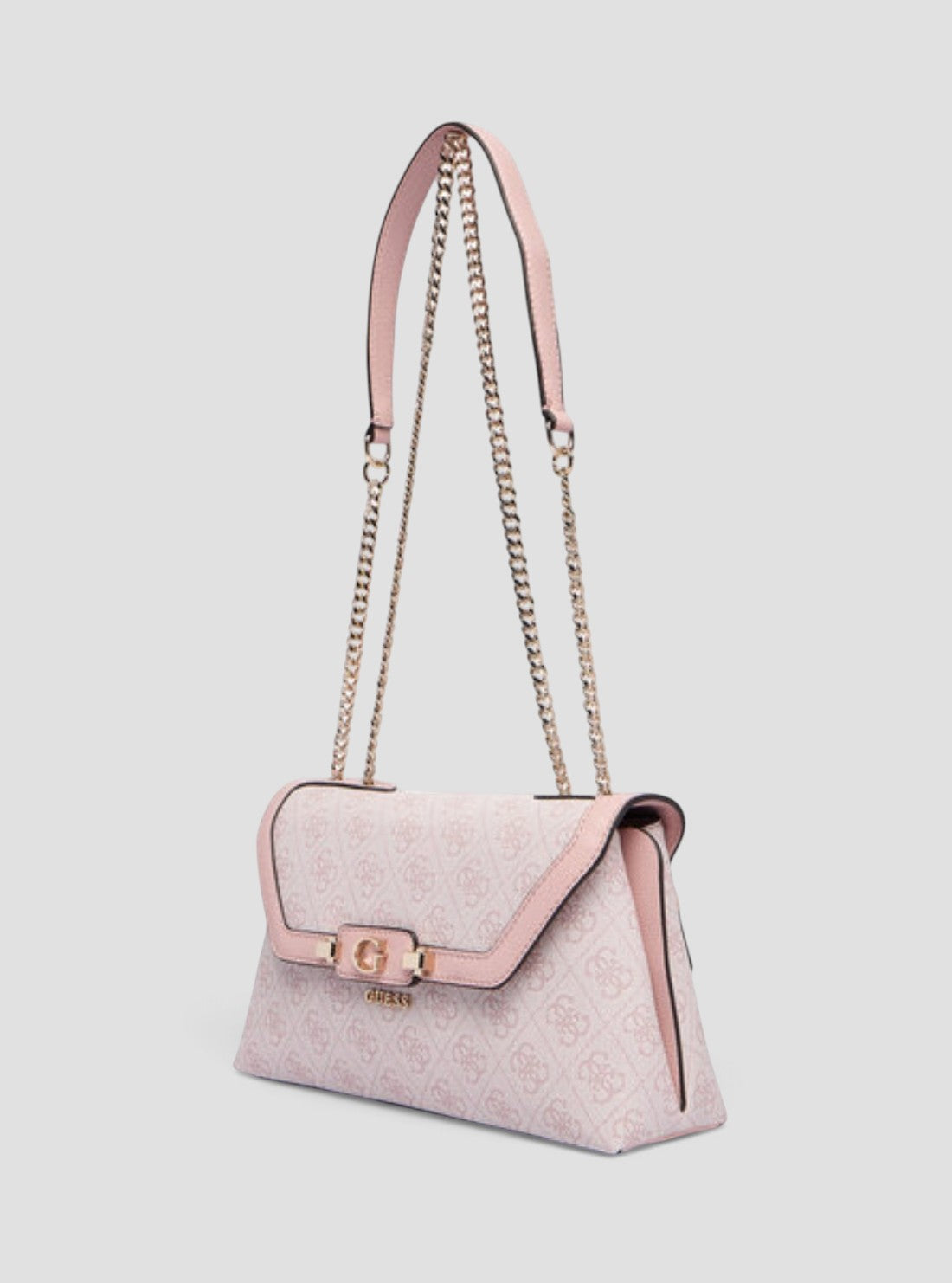 GUESS Womens Pink Logo Lindsey Crossbody Flap Bag SG9749210 Side View