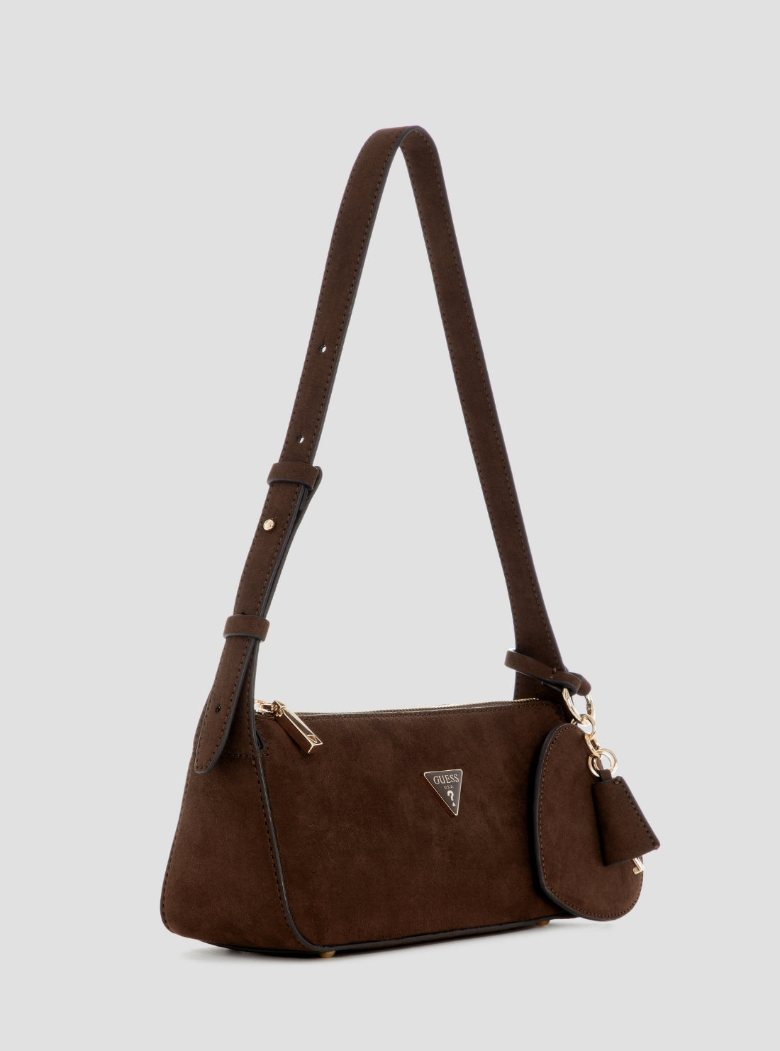 GUESS Womens Espresso Isobel Mini Shoulder Bag SG993272 Side View