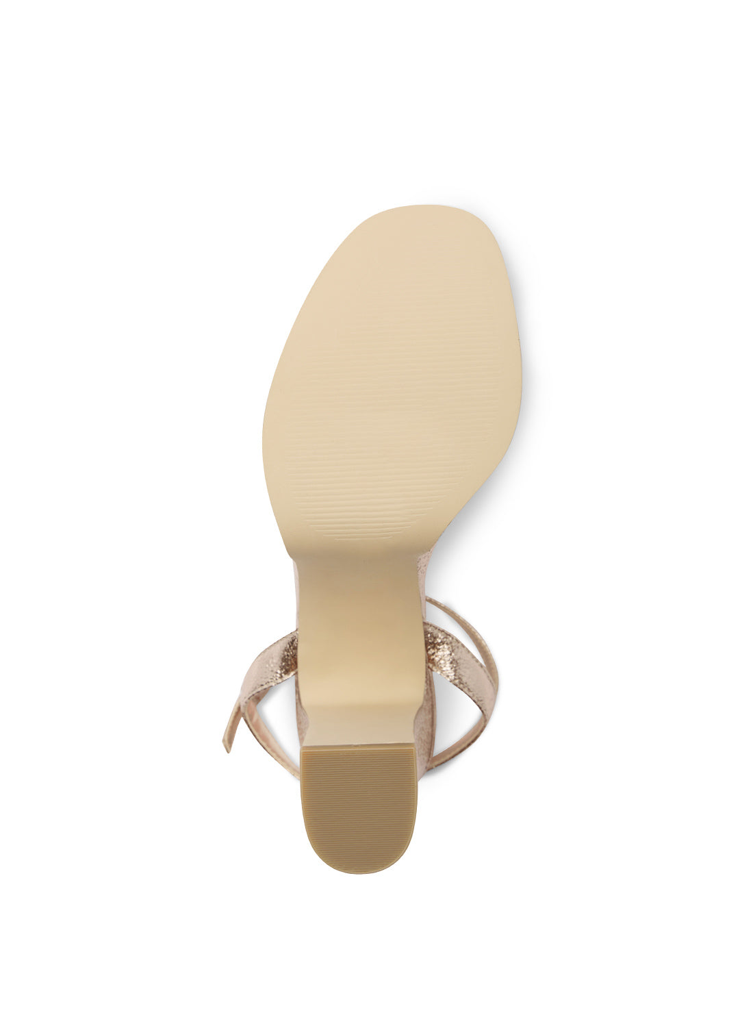 Gold Sherrill Platform Sandal Heels | GUESS Women's shoes | bottom view