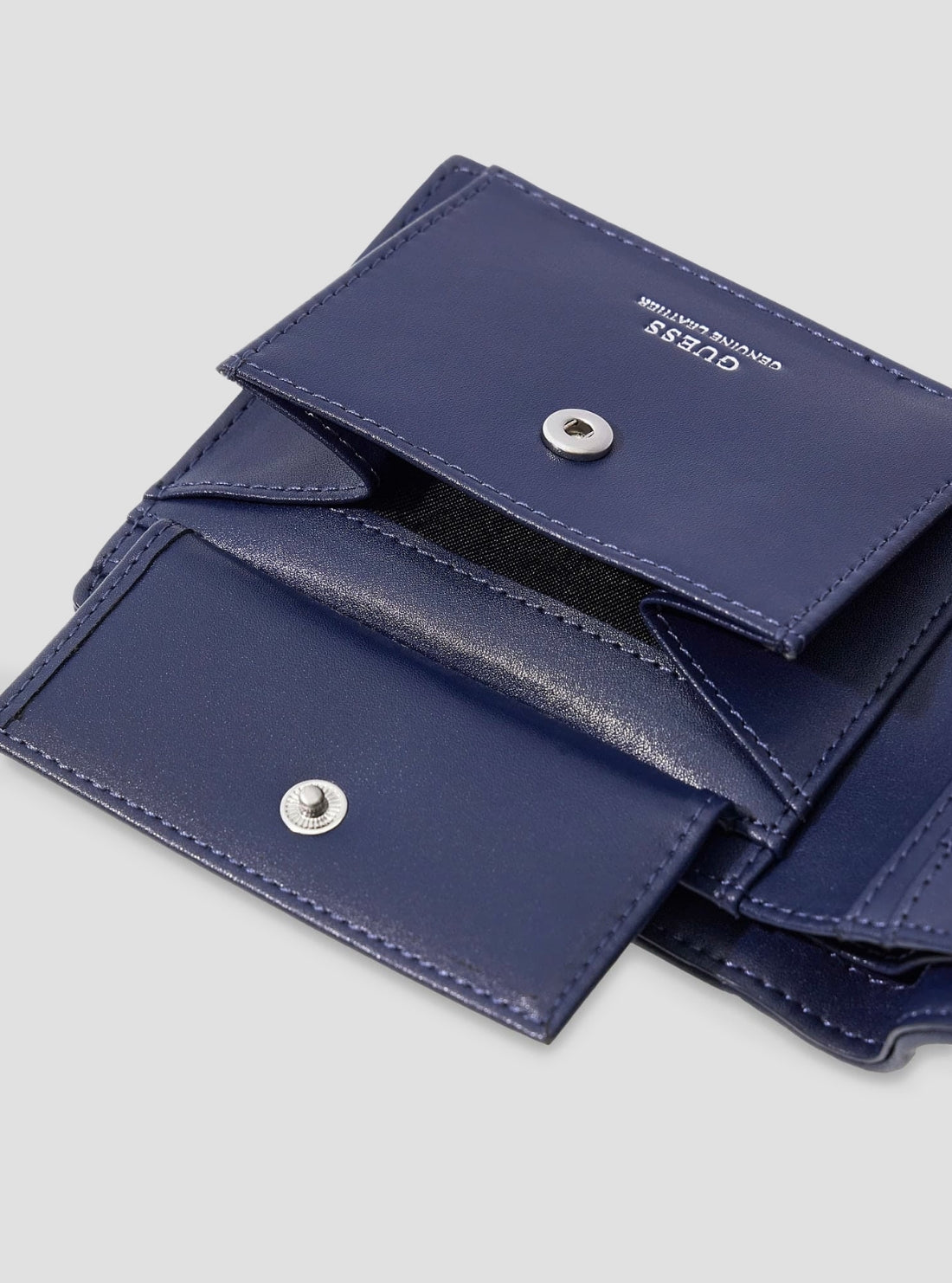 GUESS Mens Sand Blue Boston Bifold Wallet SMBOLJLEA20 Detail View