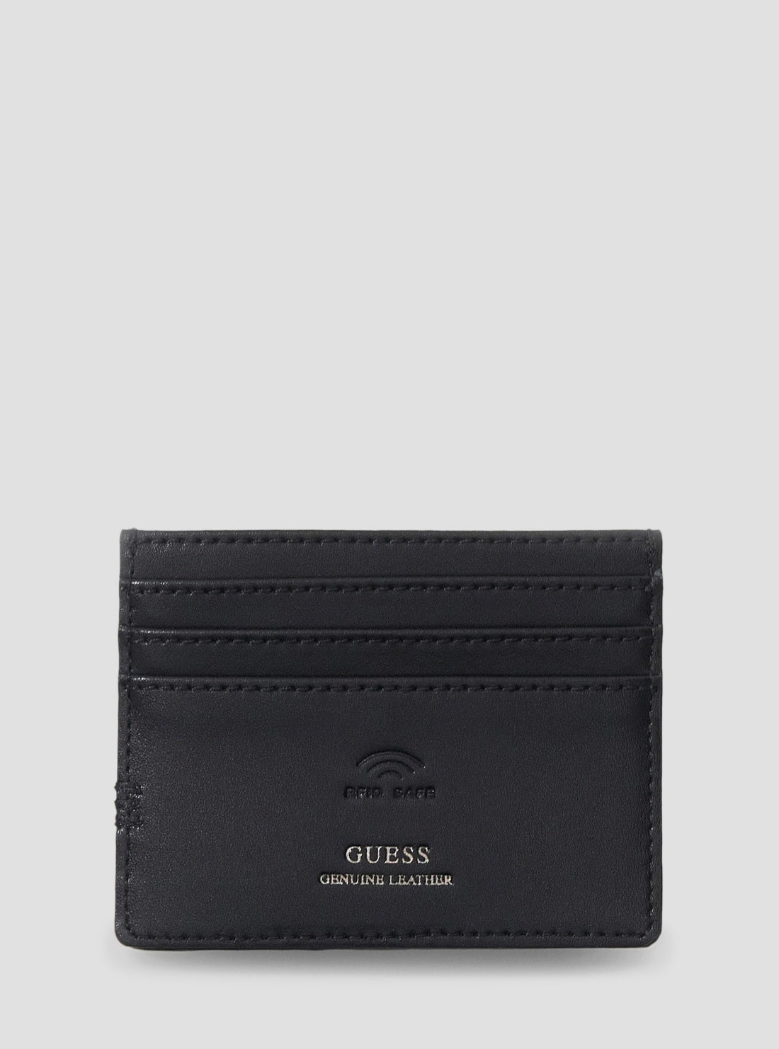 GUESS Mens Dark Black Boston Card Holder SMBOLJLEA25 Back View