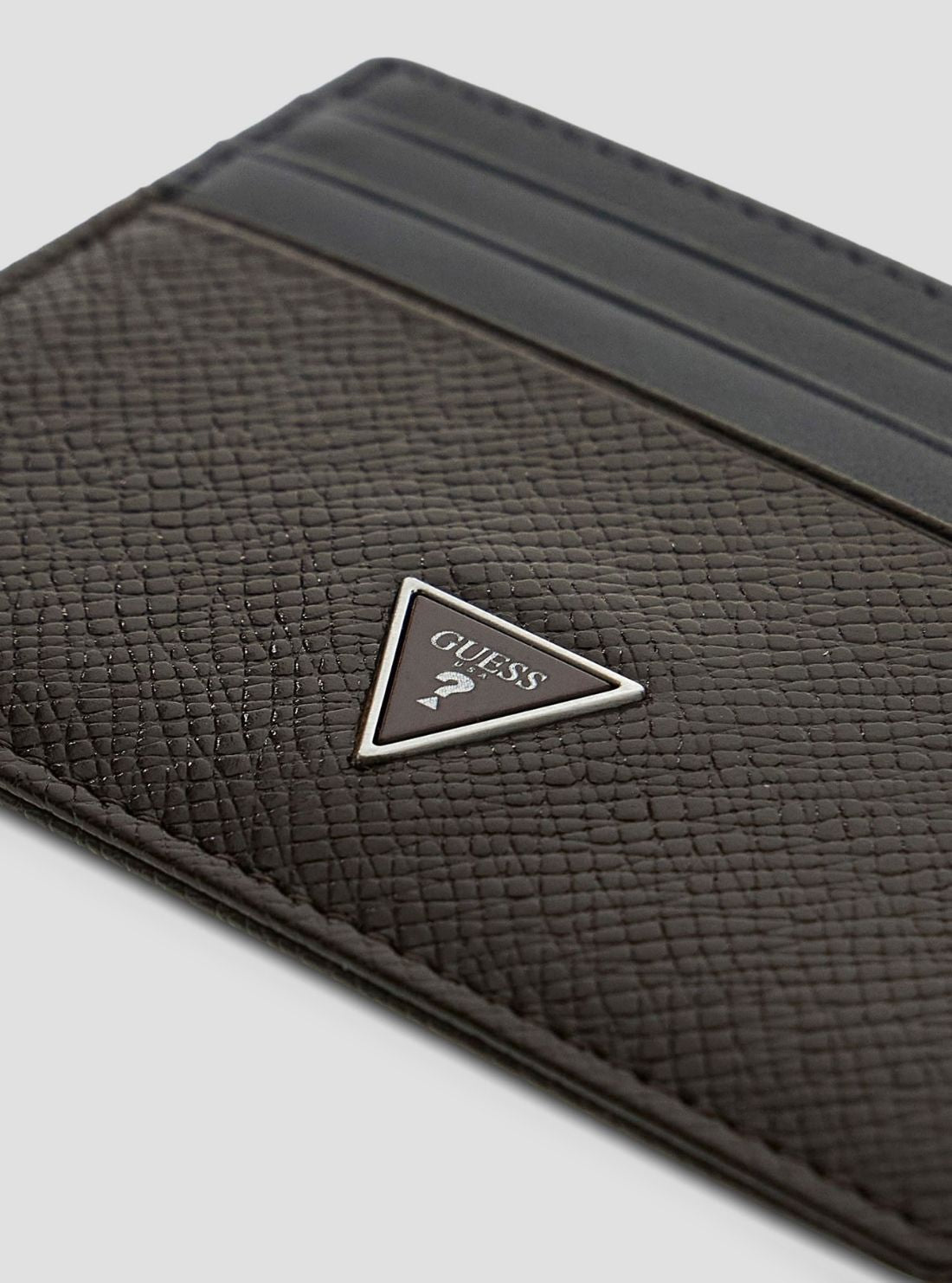 GUESS Wallet Brown Milano Card Holder SMMISBLEA25 Detail View