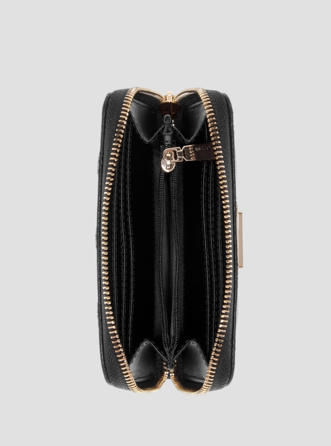 GUESS Womens Black Logo Laurel Medium Zip Around Wallet SO7459140 Inside View