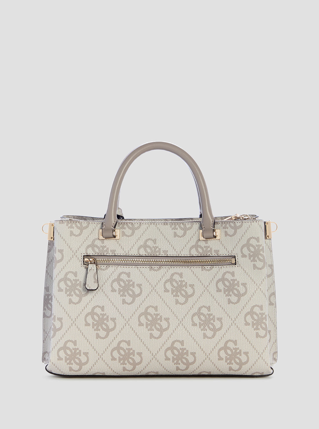 GUESS Womens Dark Taupe Logo Erenia Girlfriend Satchel SO783806 Back View