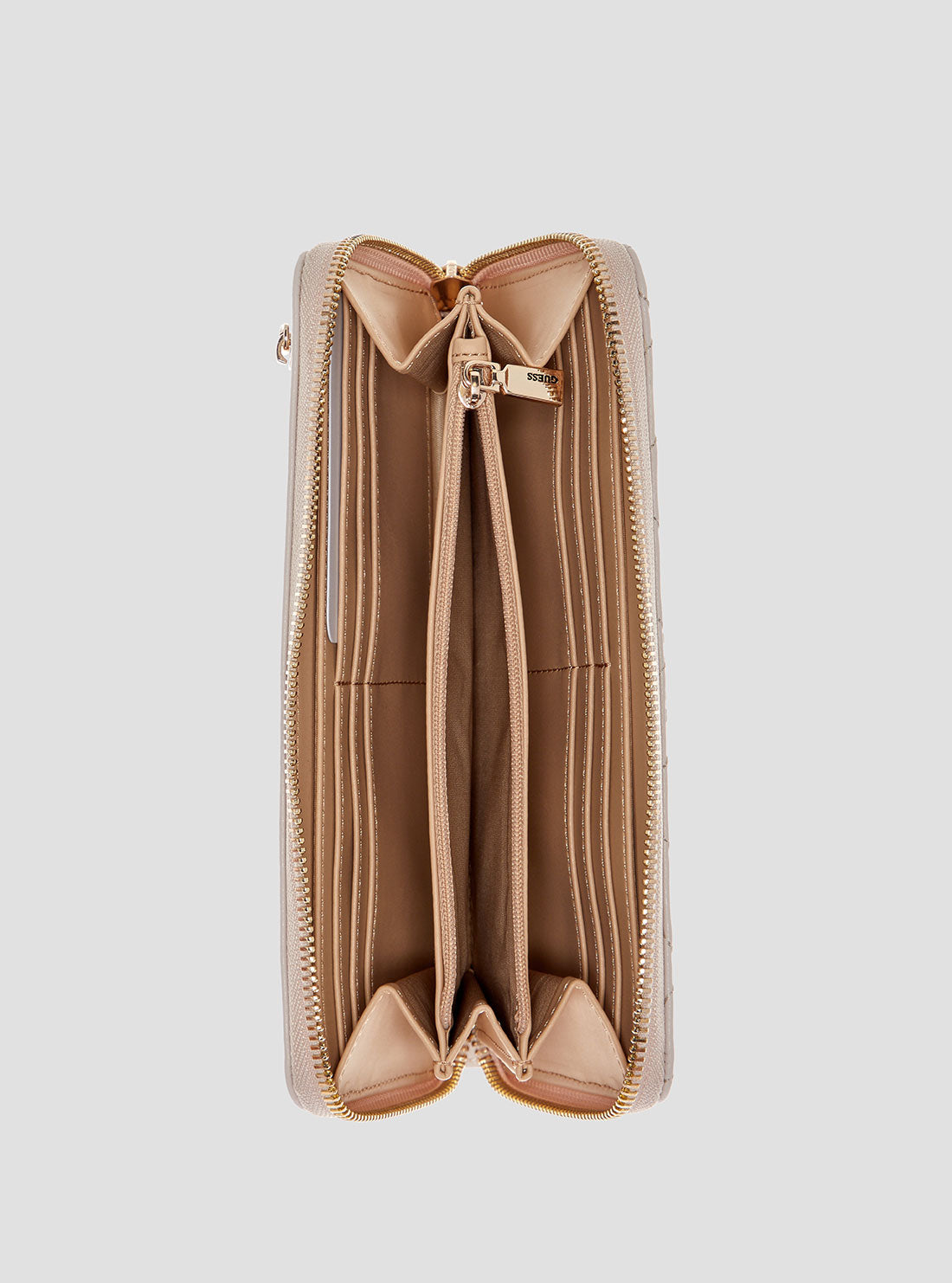 GUESS Womens Brown Logo Erenia Large Zip Around Wallet SO7838146 Inside View