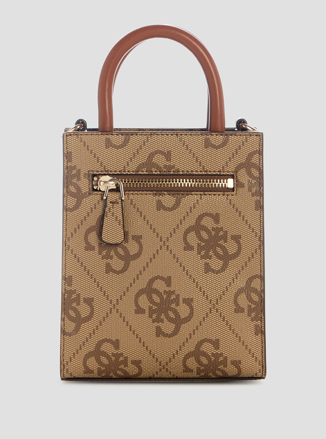 GUESS Womens Brown Logo Erenia Mini Tote Bag SO783875 Back View