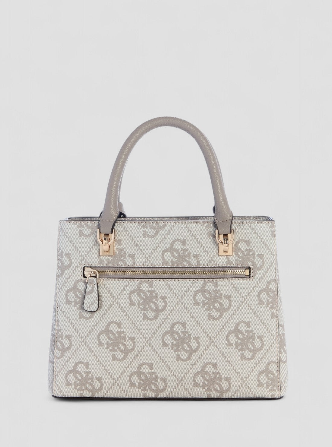 GUESS Womens Grey Logo Noelle Small Multi-Compartment Satchel Bag SO967205 Back View