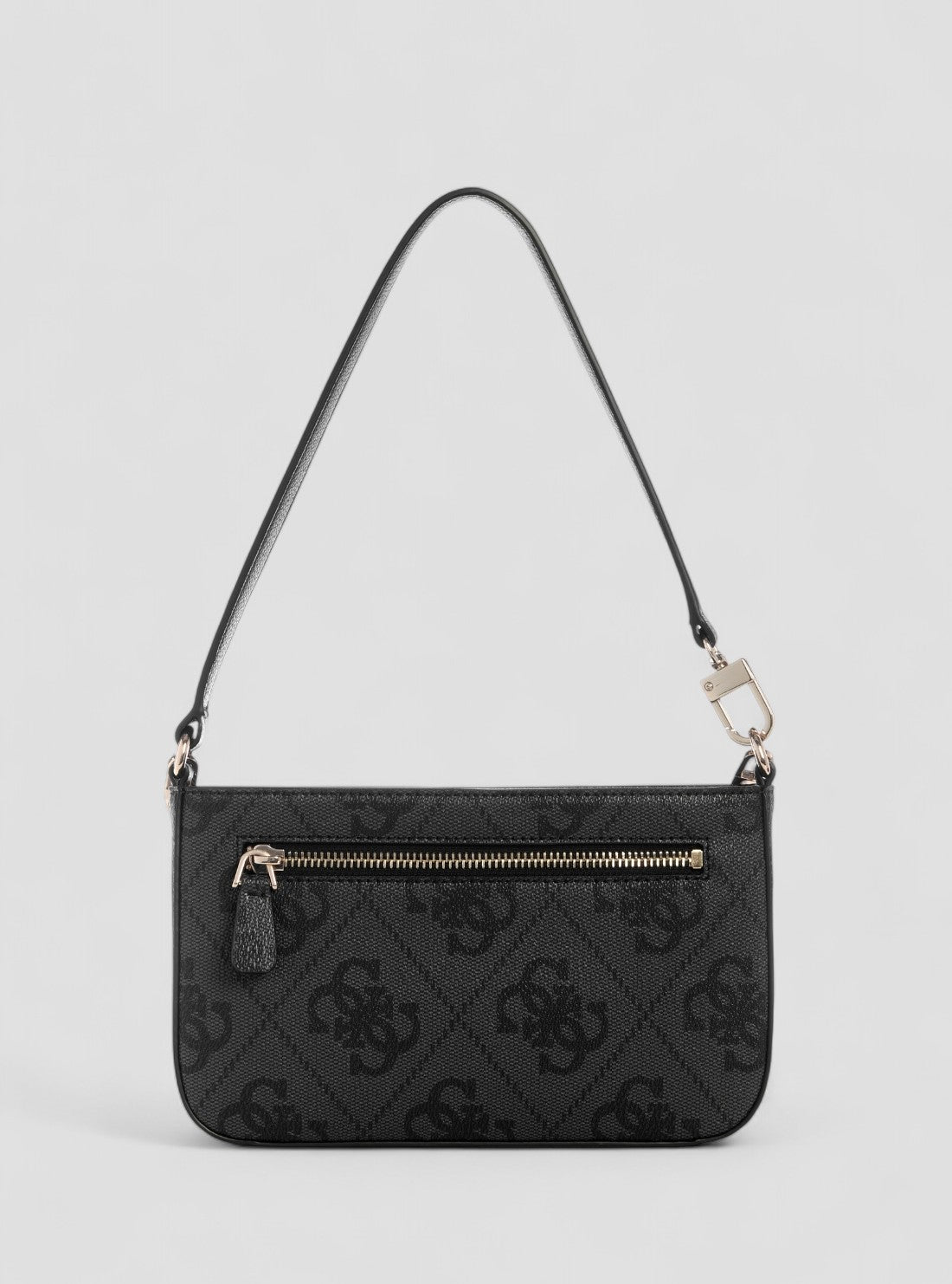 GUESS Womens Black Logo Noelle Mini Top Zip Shoulder Bag SO967272 Back View
