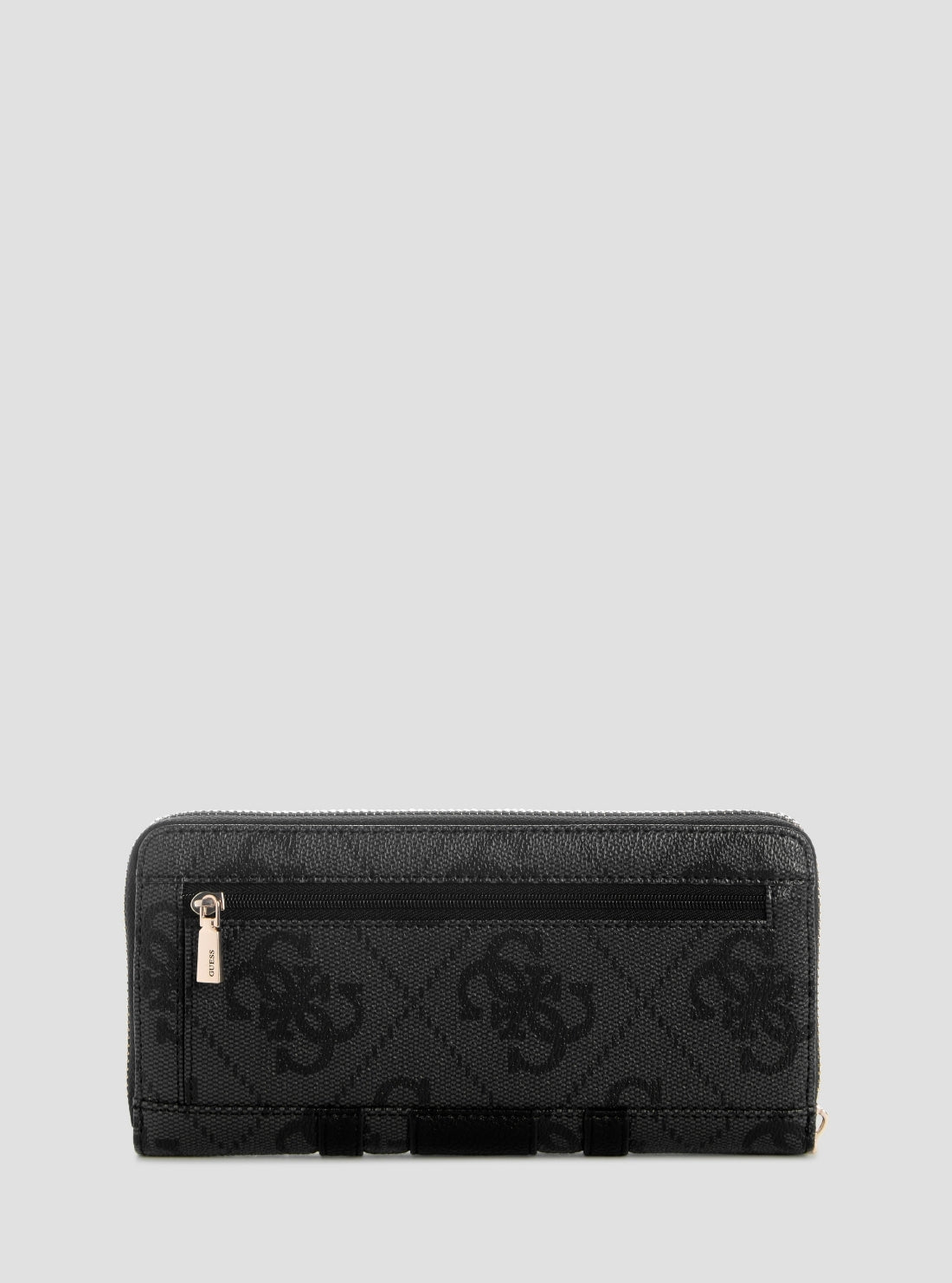 GUSS Womens Black Logo Laurel II Large Zip Around Wallet SS7459146 Back View