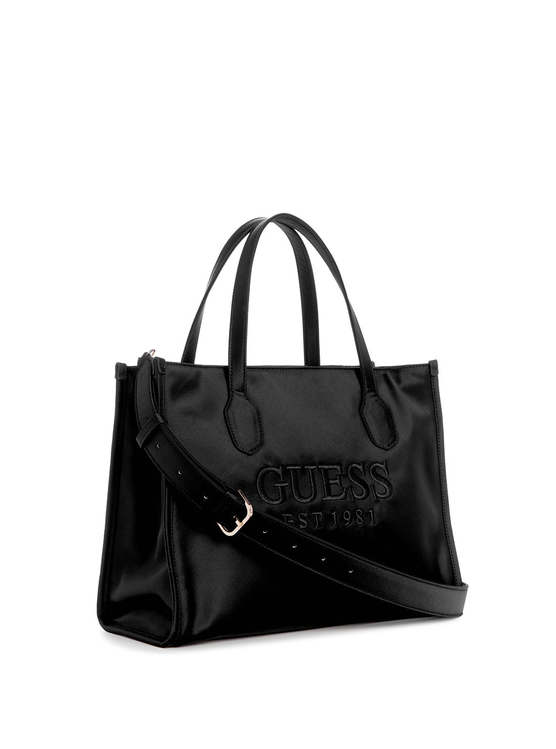 GUESS Black Silvana Tote Bag side view