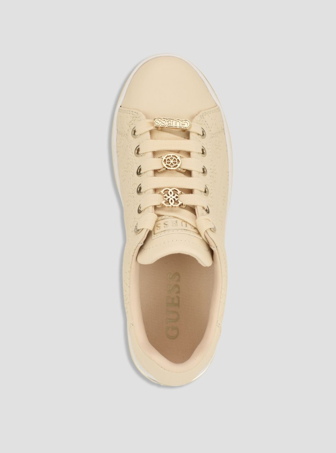 GUESS Footwear Ivory Stasey Sneakers STASEY4 Top View