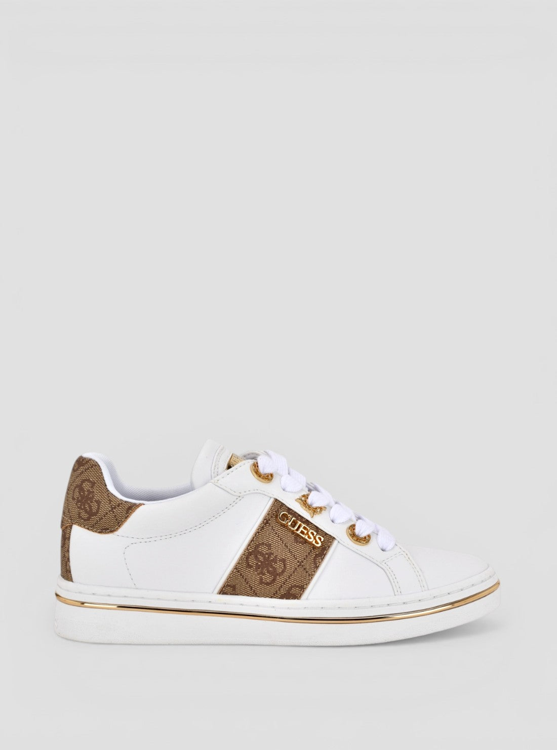 GUESS Footwear White Stew Sneakers STEW Side View