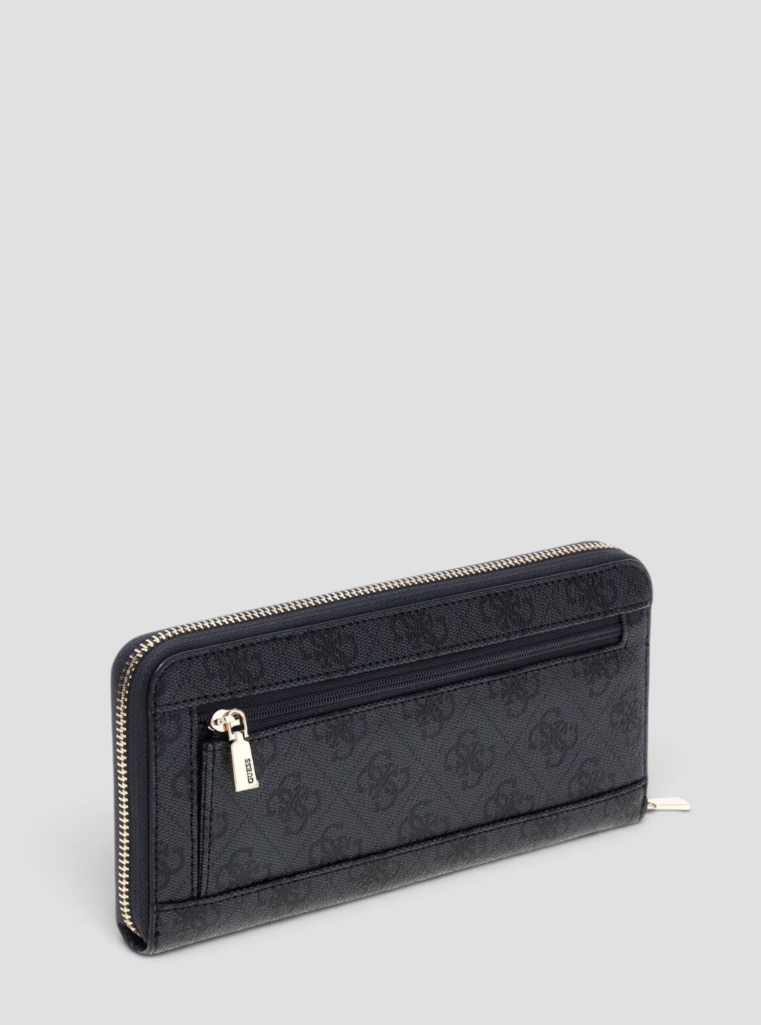 GUESS Womens Black Logo Cynthia Large Zip Around Wallet SG2630146 Back Side View