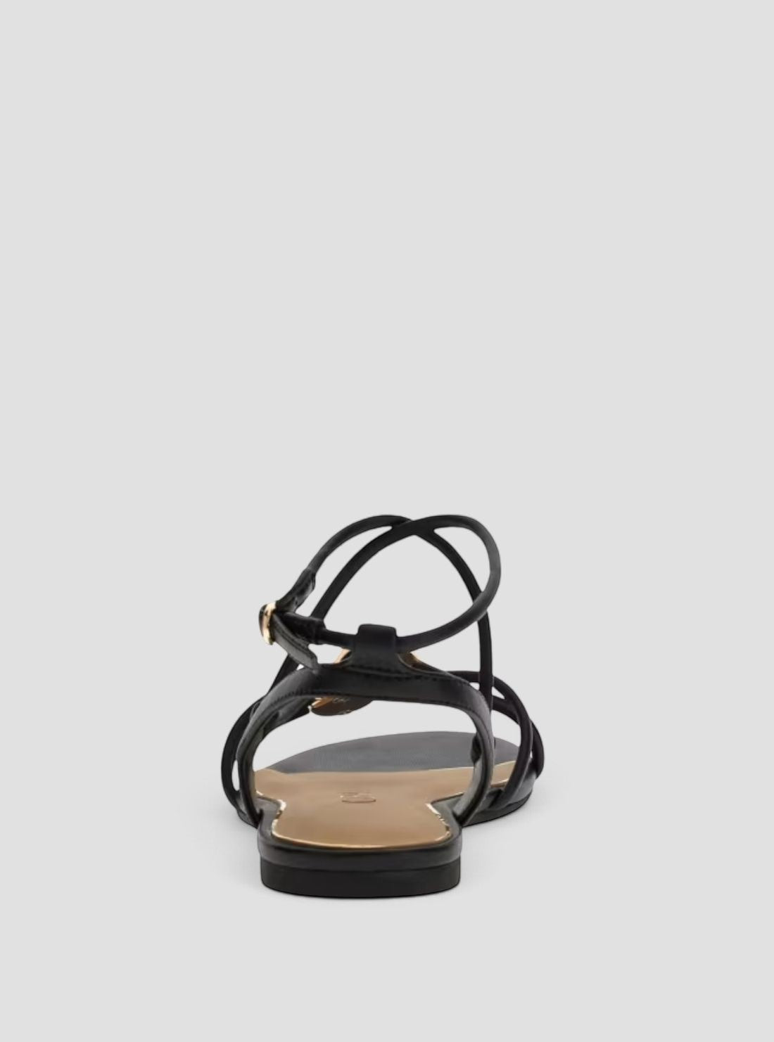 GUESS Womens Black Tabenn Flat Sandals TABENN back View
