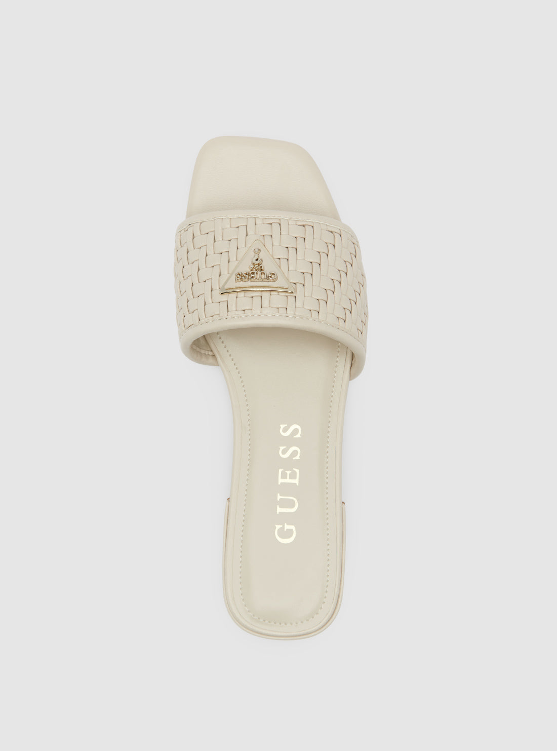 White Tamsey Slide Sandals
