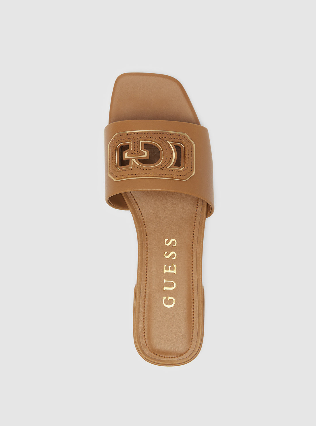 GUESS Womens Footwear Brown Tarisha Slide Sandals TARISHA2 Top View